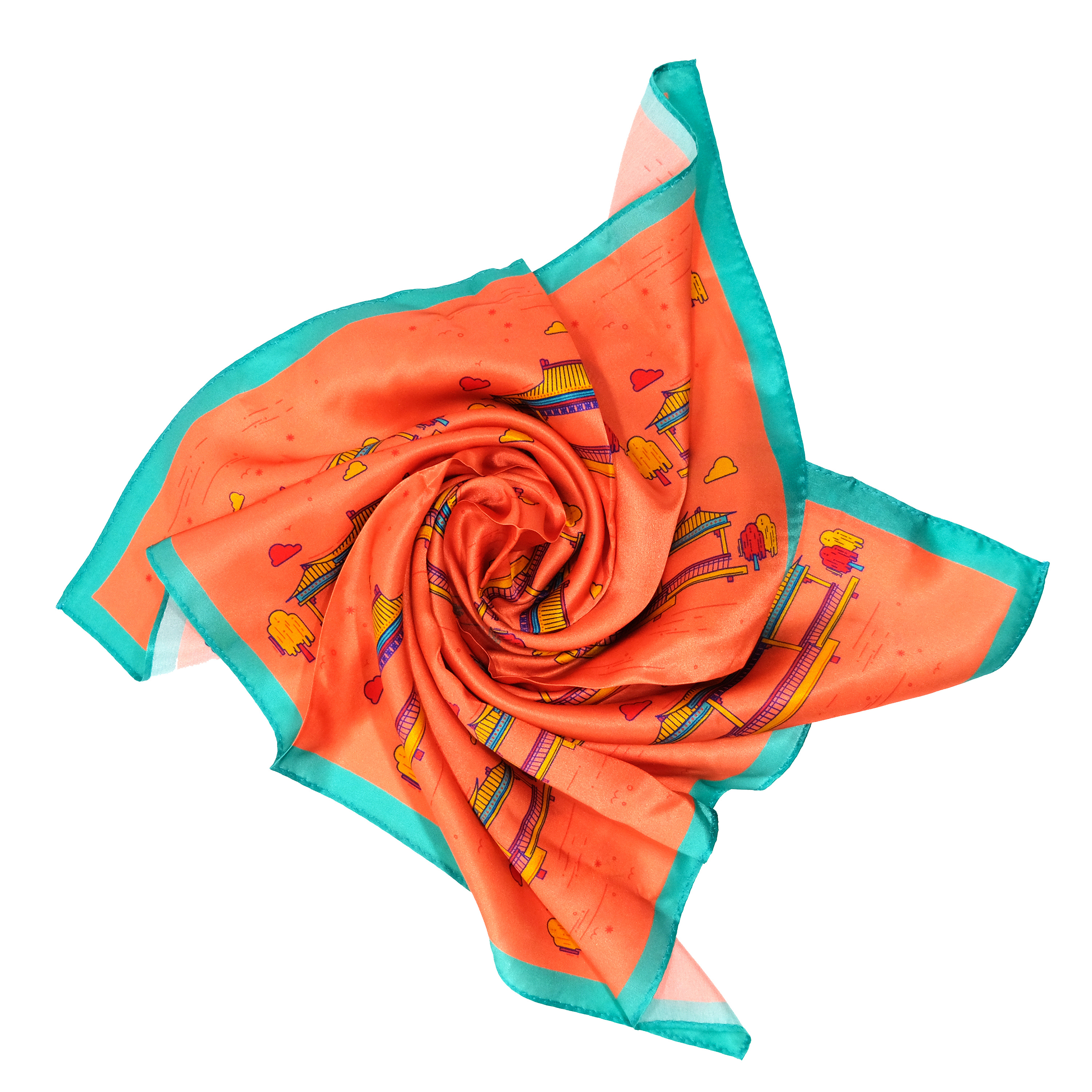 工厂来图DIY全棉方巾活性印刷卡通领巾户外运动头巾儿童手帕颈巾-阿里巴巴