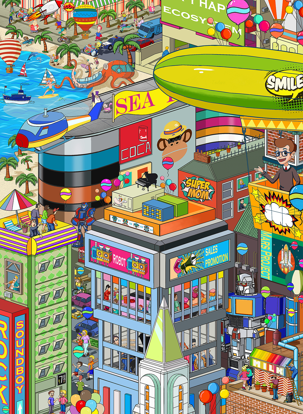 建筑插画（图ZMjk4MzU5MjA4） - 商业插画 - 站酷设计师是知秋啊原创素材 - 站酷ZCOOL