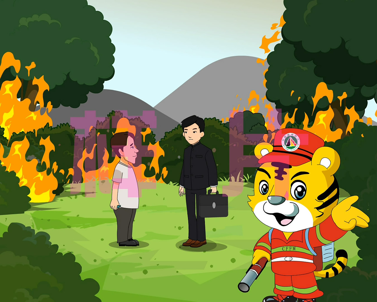 森林的火灾|插画|儿童插画|蜗牛与橙子 - 原创作品 - 站酷 (ZCOOL)