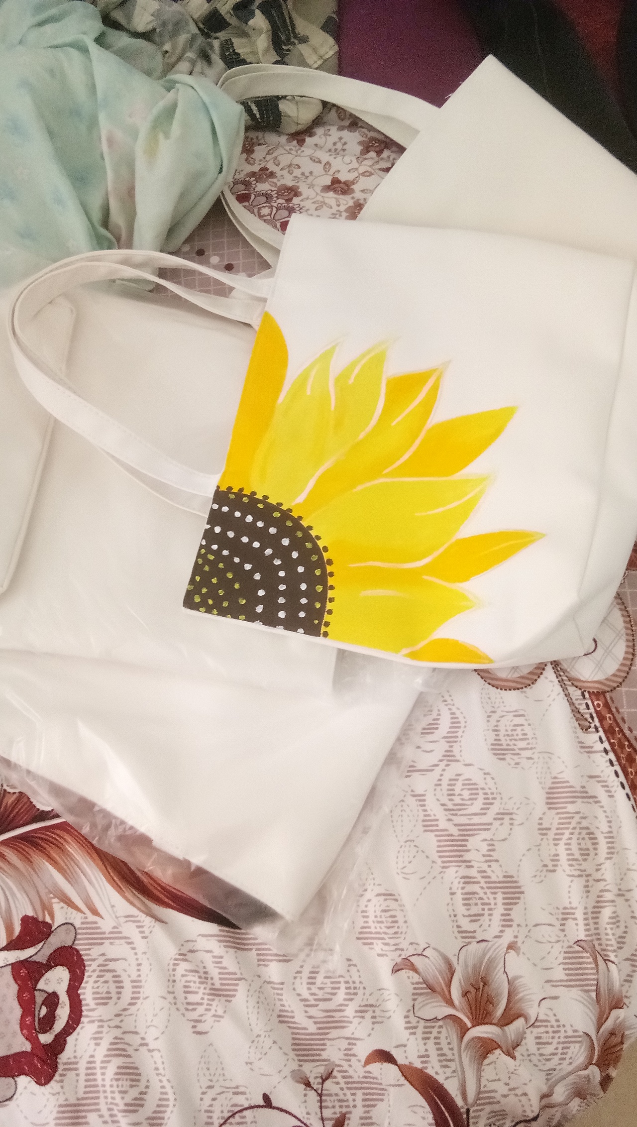 手绘帆布包（图ZMTg1MzExMzg0） - 绘画 - 站酷设计师你微笑时好美tcl原创素材 - 站酷ZCOOL