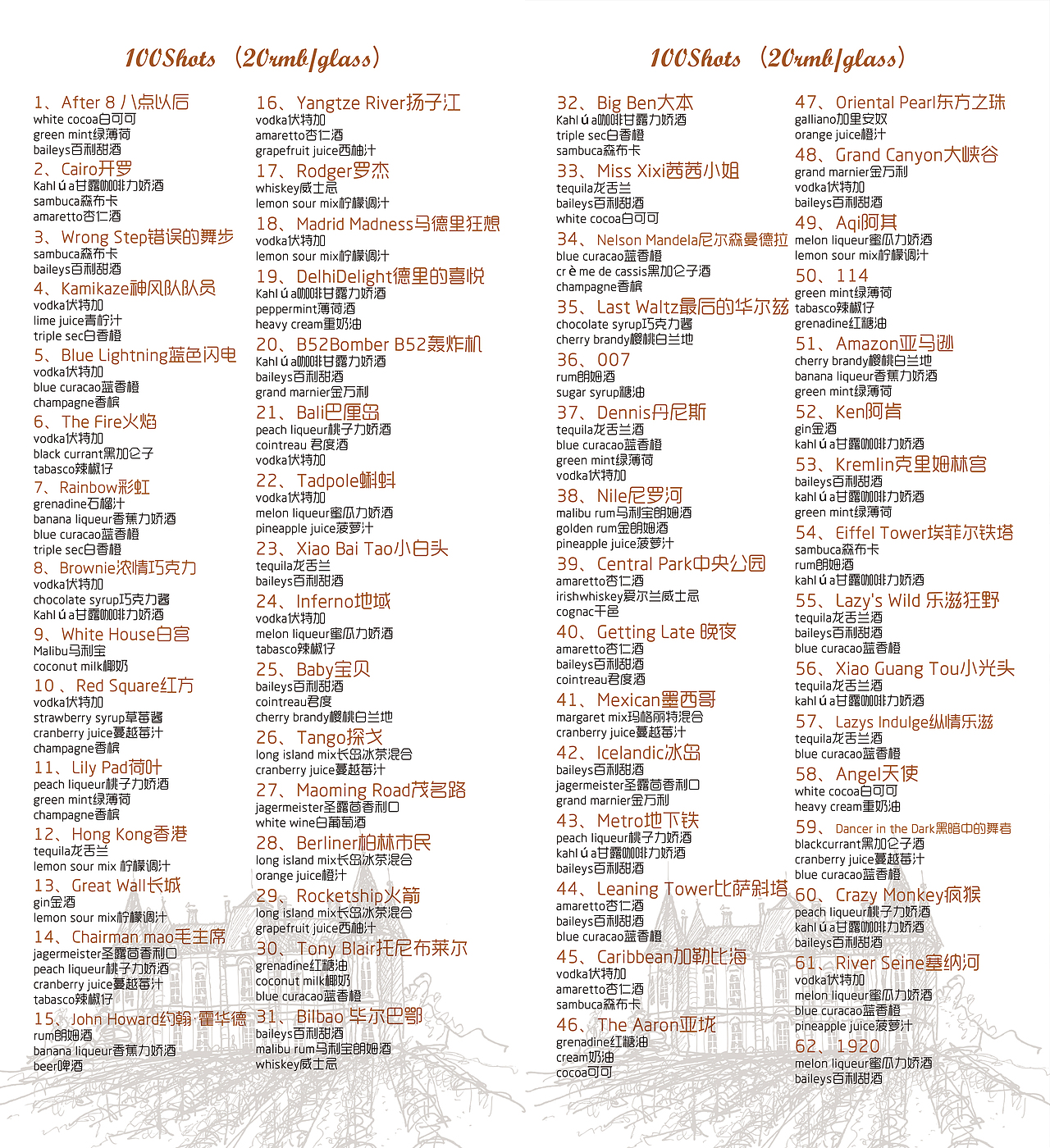 乐滋西餐厅物料设计-酒水单设计