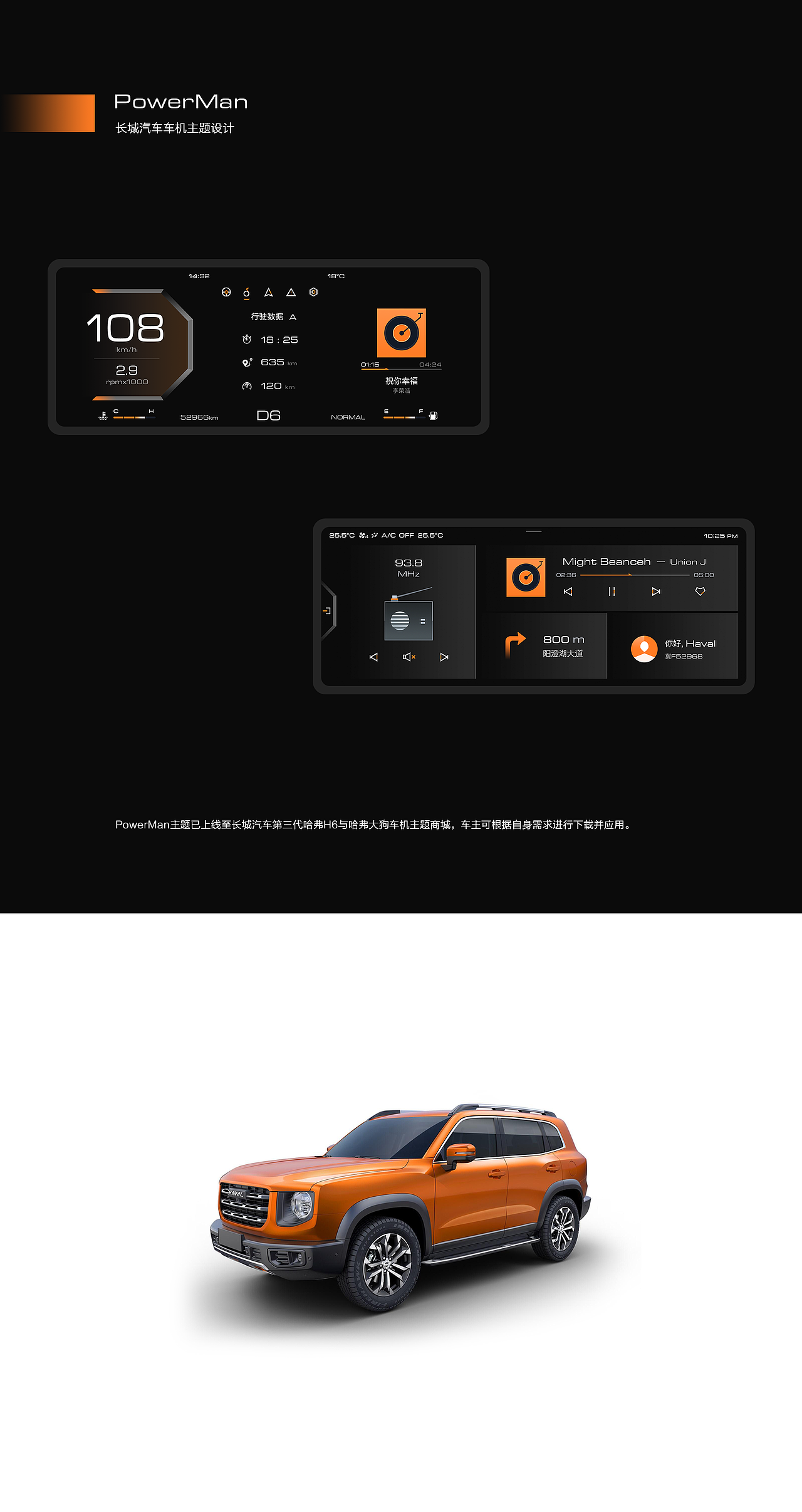 长城汽车车机主题设计powerman