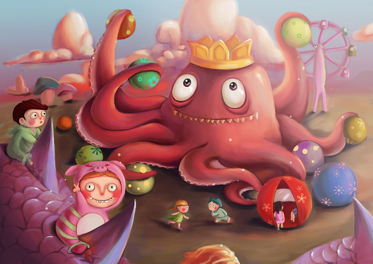 奇幻乐园（图ZMjUxMzgyMjQ=） - 儿童插画 - 站酷设计师Anne_Y原创素材 - 站酷ZCOOL