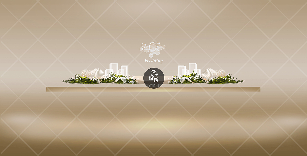 婚礼手绘 —电脑ps 「蝶恋花」