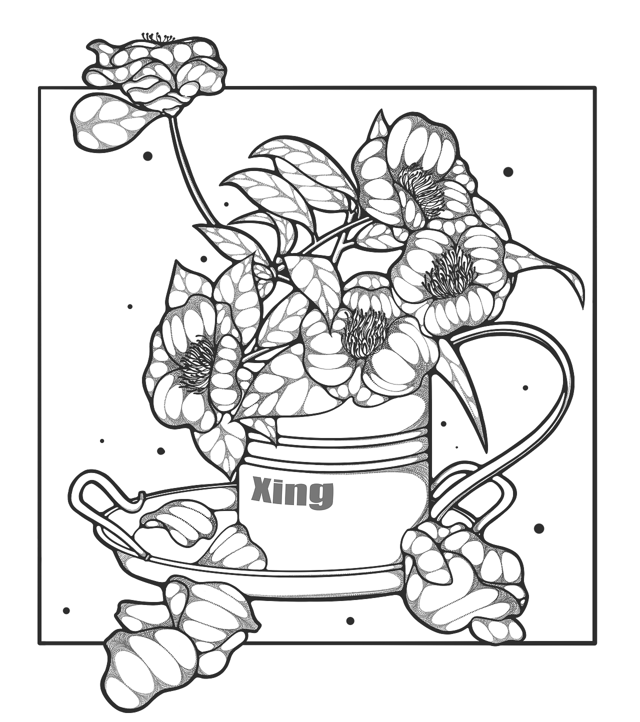 黑白线稿合集（图ZMzczMTM1Mjk2） - 商业插画 - 站酷设计师星星绘画铺原创素材 - 站酷ZCOOL