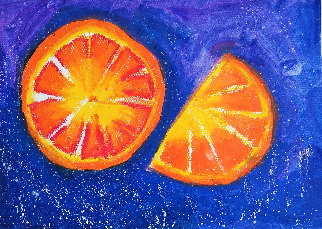美味的橙子简笔画_水果简笔画