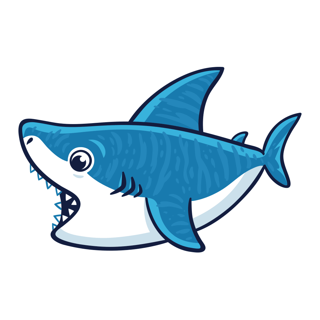 卡通鲨鱼图片素材免费下载 - 觅知网