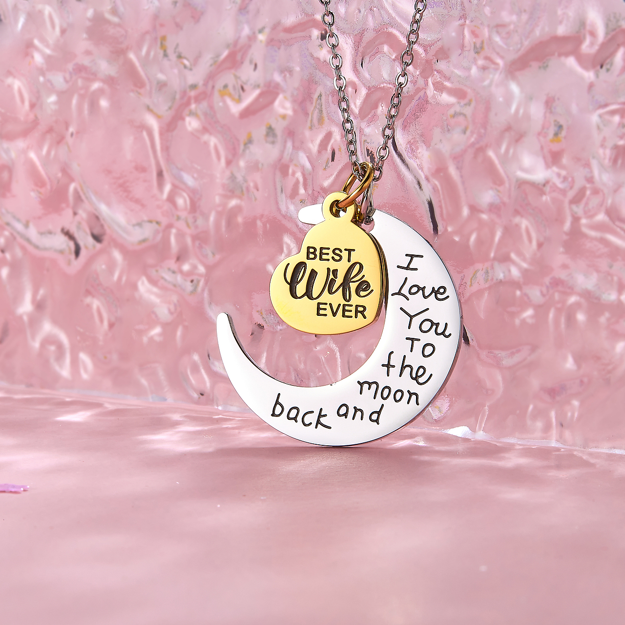 316L 不銹鋼 I 月亮吊墜項鏈 I 原圖（圖ZMjM3Mjc0NjI0） - 產(chǎn)品攝影 - 站酷設(shè)計師菲菲PHOTOG原創(chuàng)素材 - 站酷ZCOOL