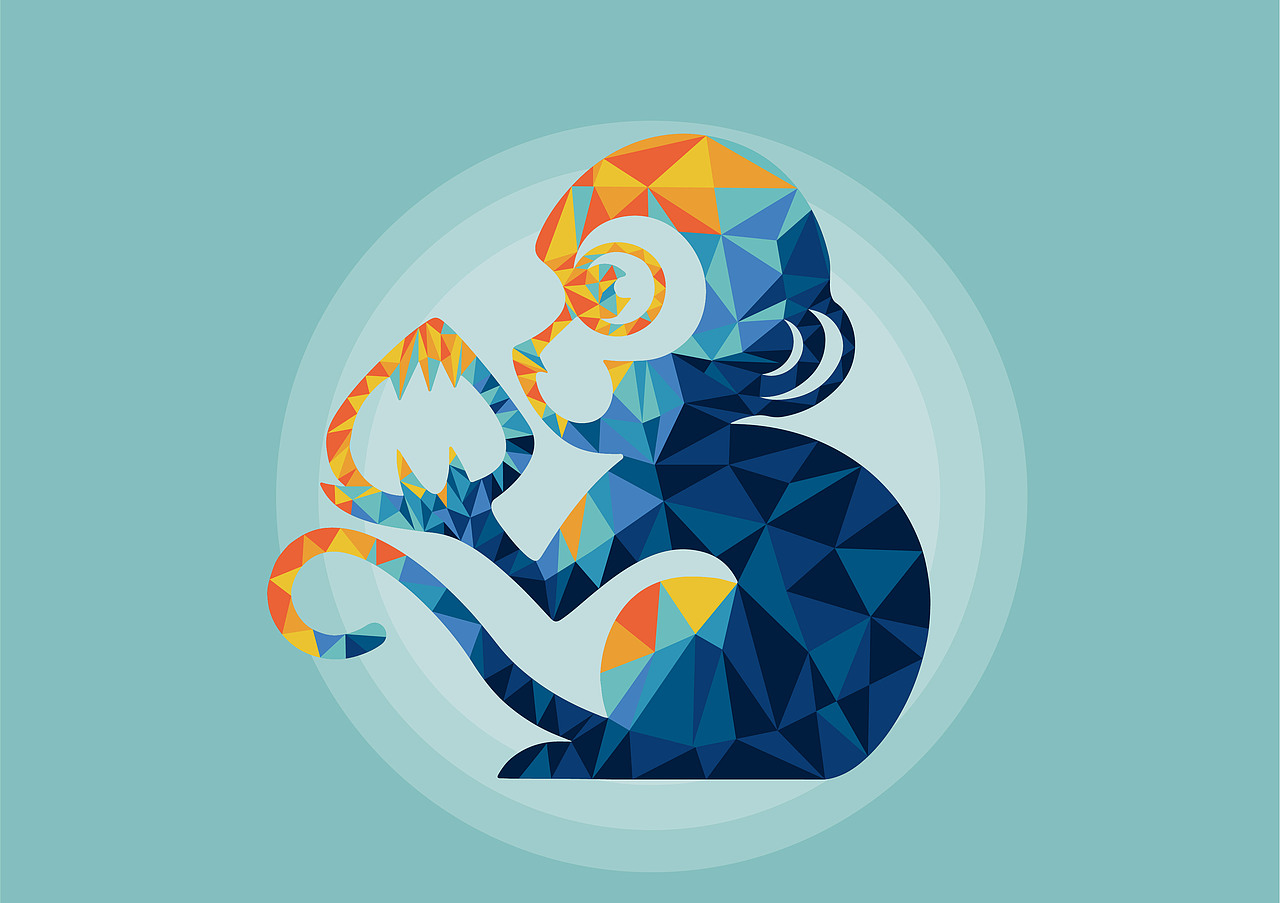 十二生肖lowpoly风格插画