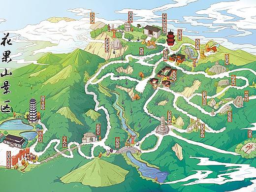 手绘地图作品欣赏之二—喵星岛文创