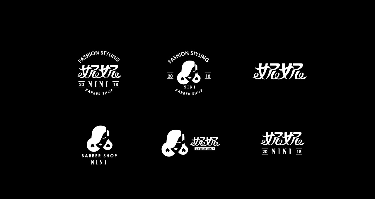 妮妮时尚造型logo,练习稿