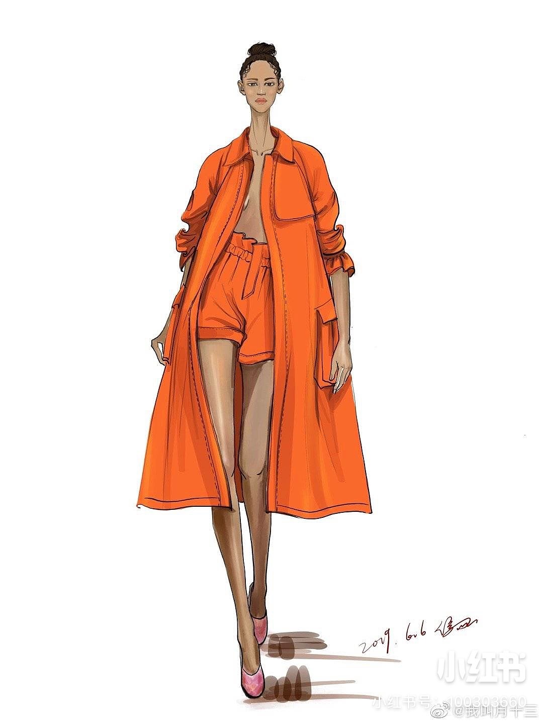 服装效果图练习（图ZMTY1NjEyOTA4） - 休闲/流行服饰 - 站酷设计师Z32833907原创素材 - 站酷ZCOOL