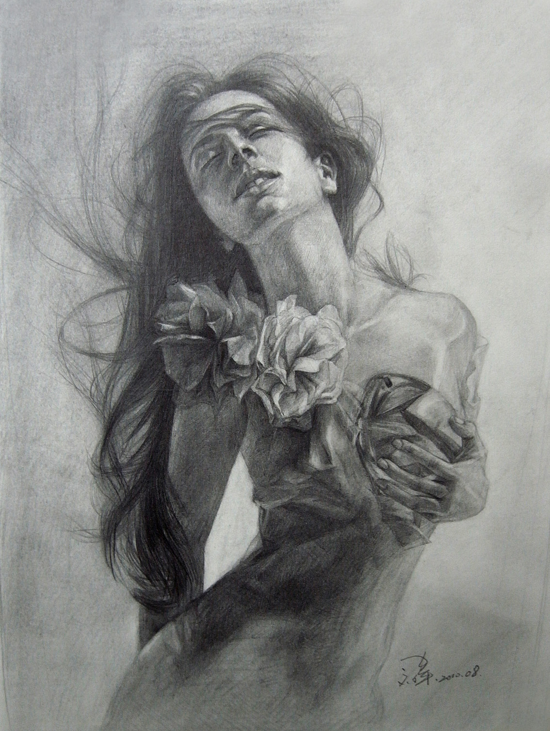 素描美女|插画|创作习作|荚果 - 原创作品 - 站酷 (zcool)