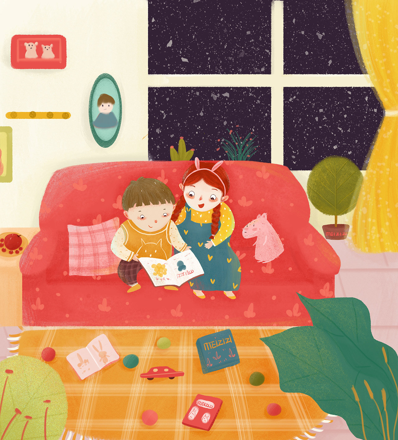 温馨一刻|插画|儿童插画|z99489825 - 原创作品 - 站酷 (zcool)