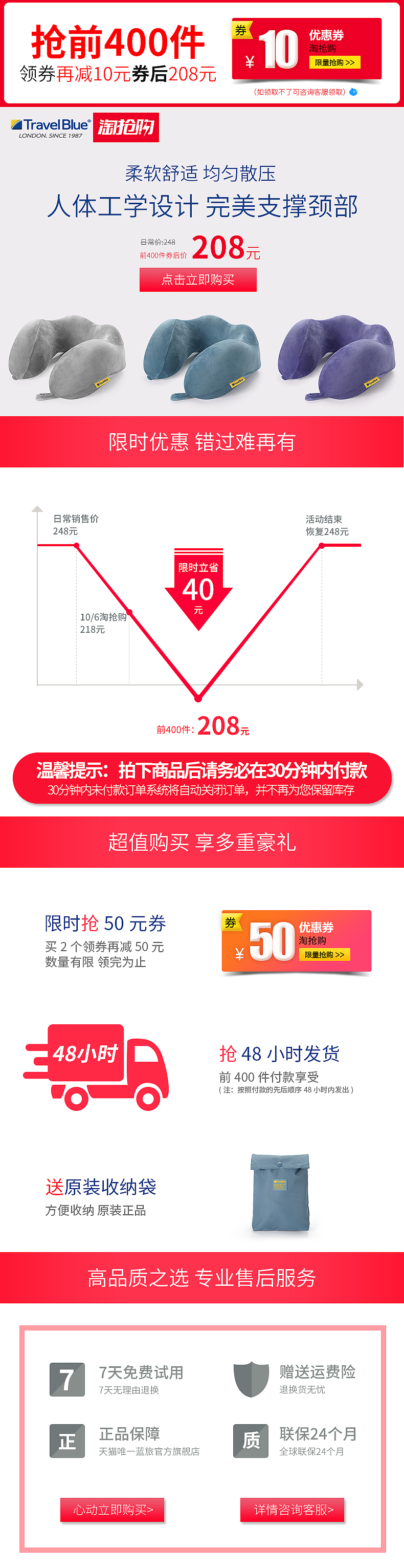 travel blue 店铺页面➕详情页