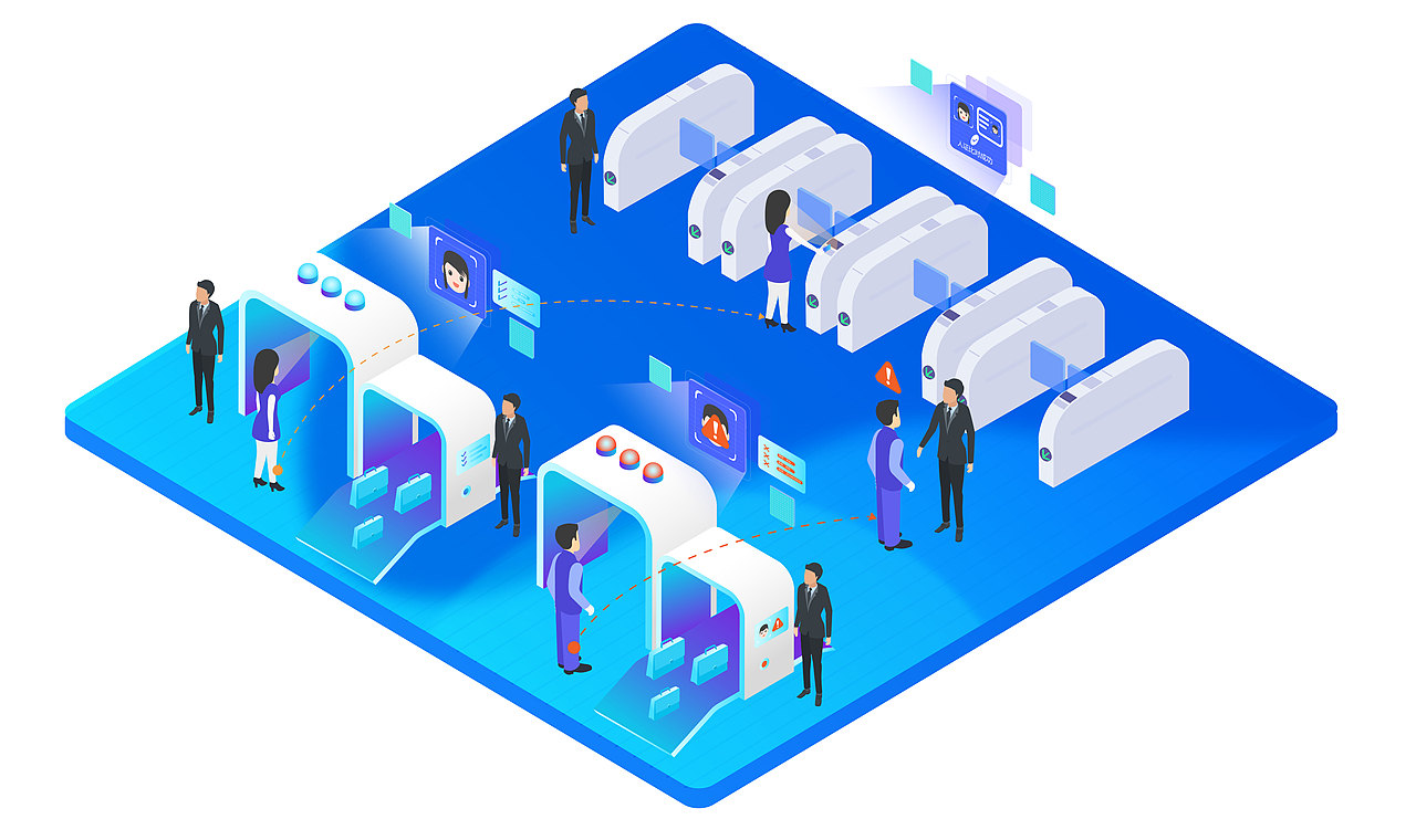 人脸识别系统（图ZMTM0NjA2NDEy） - 商业插画 - 站酷设计师zcyounger原创素材 - 站酷ZCOOL