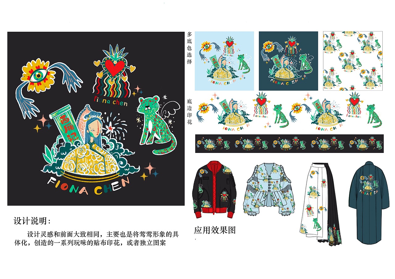 "西厢记"主题服装图案设计