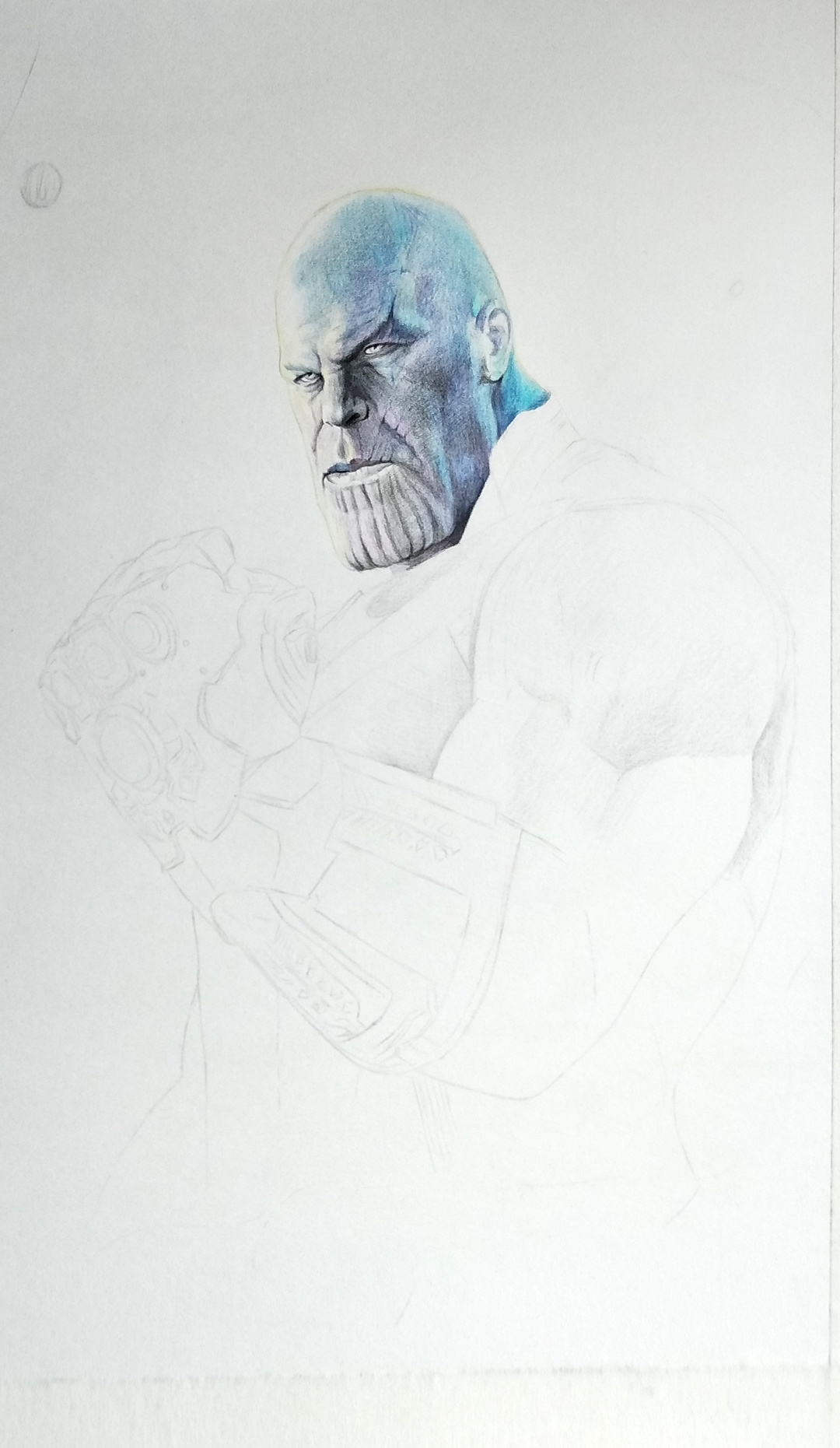 彩铅手绘复联3灭霸|纯艺术|绘画|展胖胖 - 原创作品 - 站酷 (zcool)