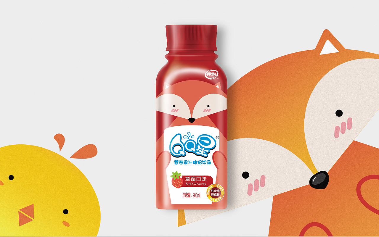 伊利QQ星儿童牛奶包装设计（图ZMTQxNjA3NTE2） - 包装 - 站酷设计师墩墩喝牛奶原创素材 - 站酷ZCOOL