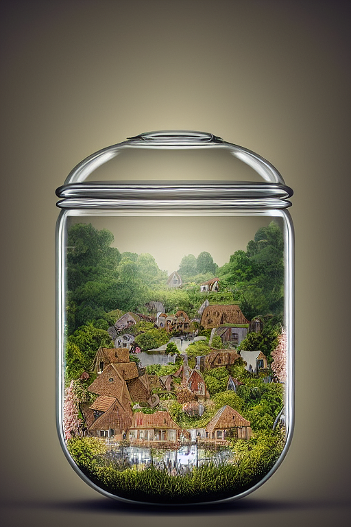 瓶中村落-第一弹（图ZMzE4NTk0NzA4） - 艺术插画 - 站酷设计师羽落卿怀原创素材 - 站酷ZCOOL