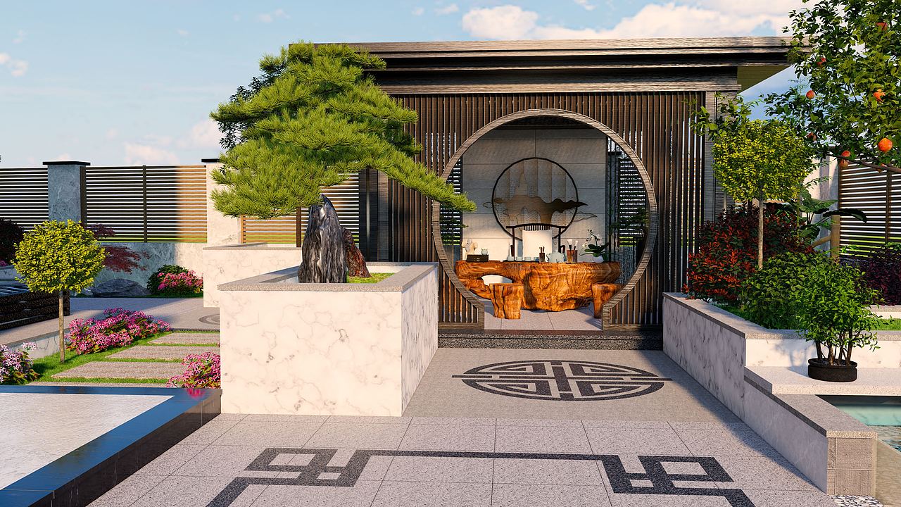 小庭院设计方案效果图（图ZMzQ1ODQwMzQ4） - 其他三维 - 站酷设计师指尖丨Design原创素材 - 站酷ZCOOL