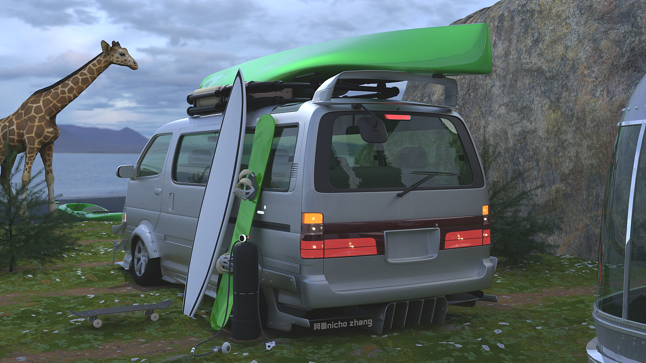 金杯海狮,丰田海狮1999款面包车改装djm露营车