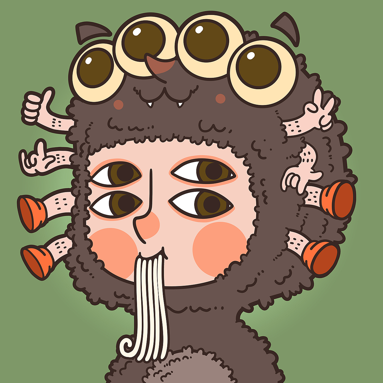 NFT头像【doubleeye】（图ZMzM5ODIyMDcy） - 新锐潮流插画 - 站酷设计师宗九亿原创素材 - 站酷ZCOOL