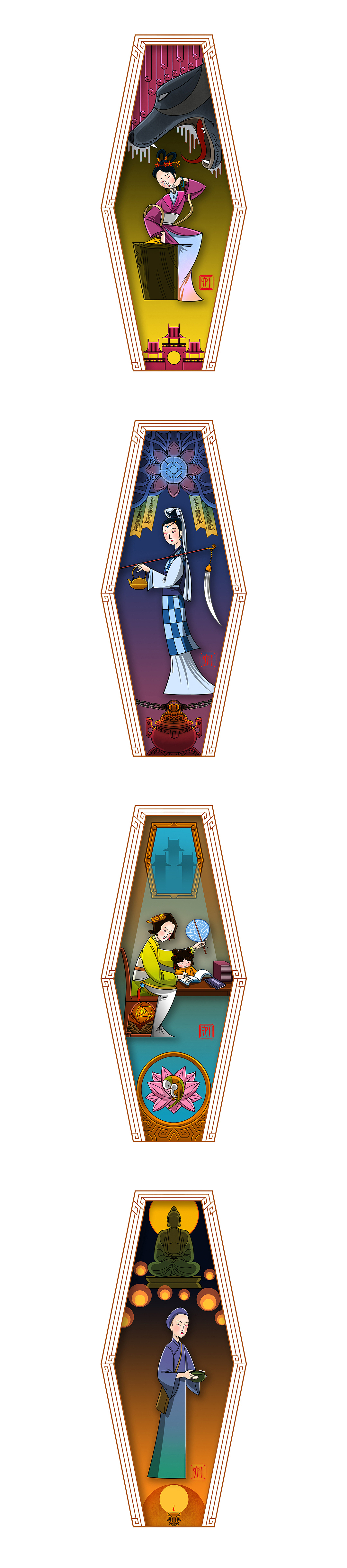 《红楼梦》金陵十二钗（图ZMzA2NjI4NTYw） - 商业插画 - 站酷设计师机器人61号原创素材 - 站酷ZCOOL