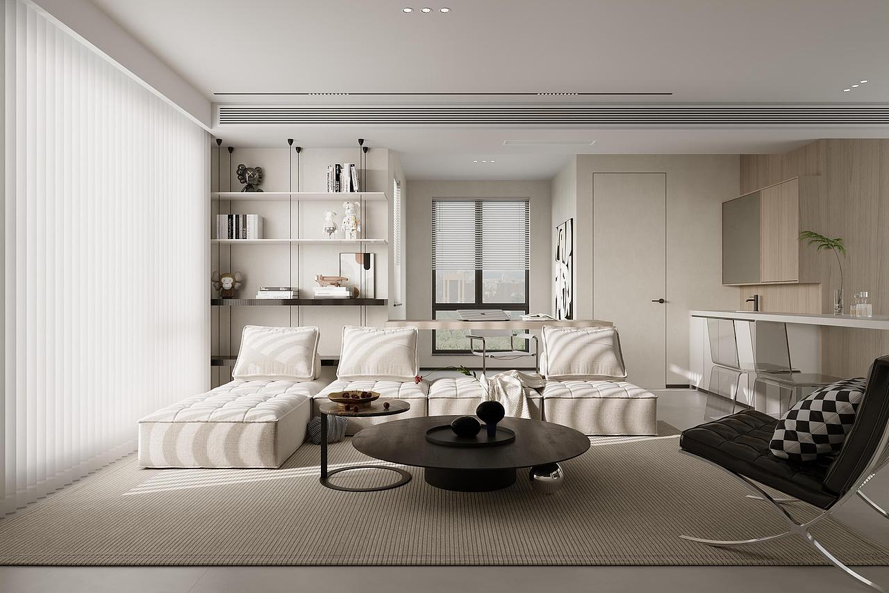 现代极简|奶油|克莱因蓝|重奢|法式奶油|侘寂（图ZMzE5MjA4NTk2） - 建筑/空间 - 站酷设计师一心只为做图人原创素材 - 站酷ZCOOL