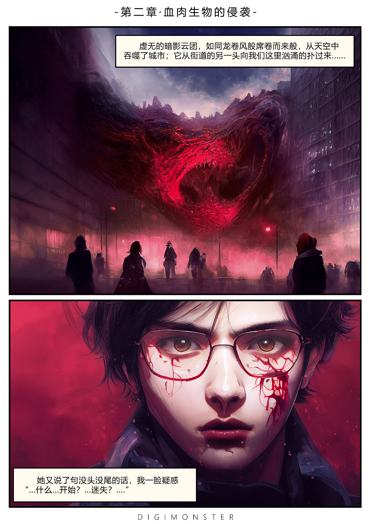 《陨 · 落》第二章·血肉生物的侵袭（图ZMzIwMTM1NzA0） - 中/长篇漫画 - 站酷设计师DIGIMONSTER1006原创素材 - 站酷ZCOOL