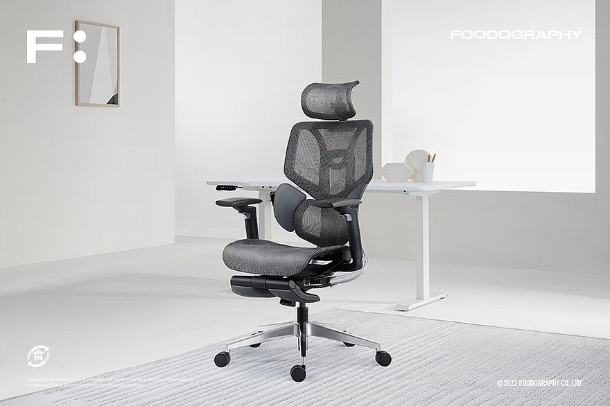 办公椅摄影 | 黑白调E3电脑椅 ✖ foodography