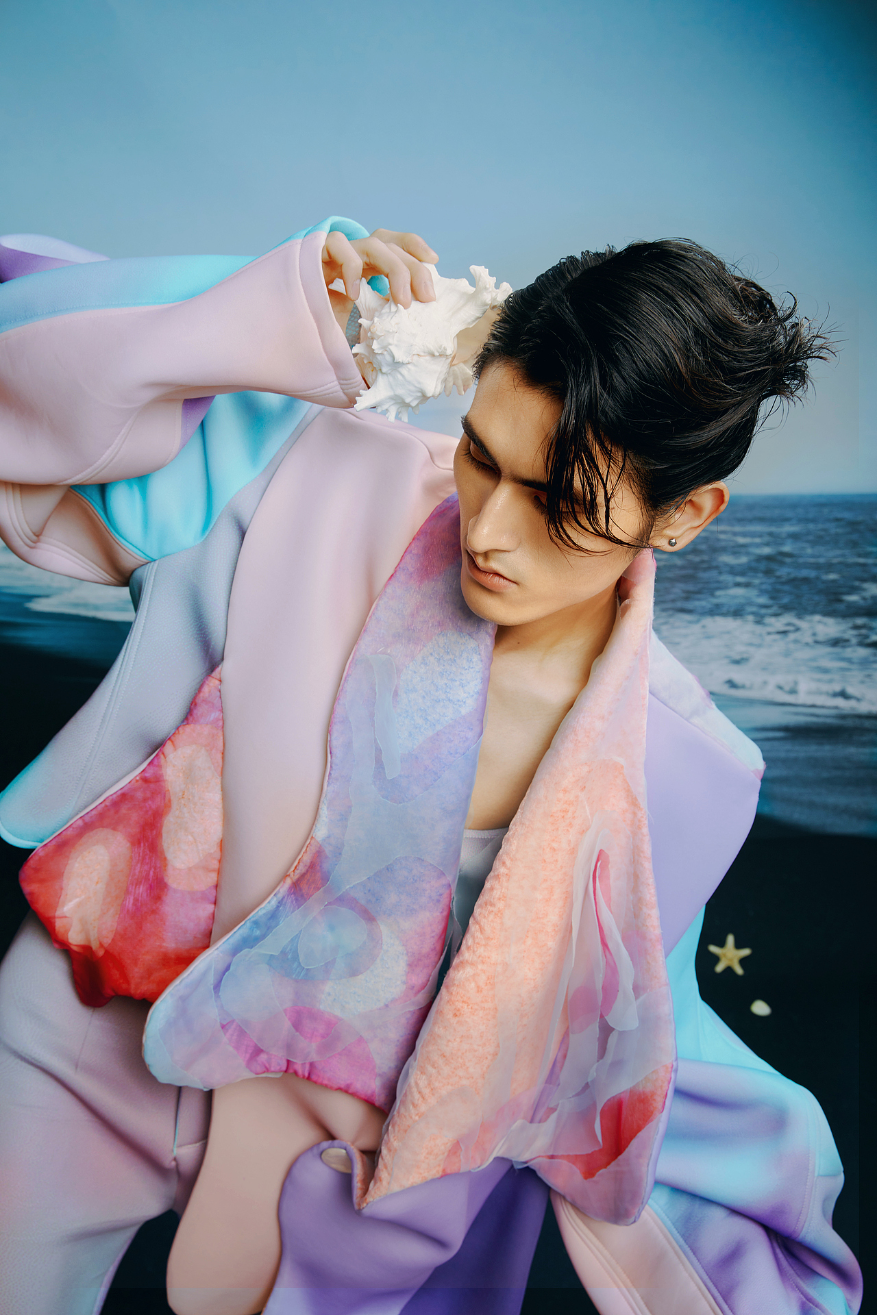 服装毕设妆发 | 蓝色乌托邦