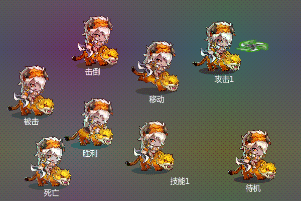 q版祝融一套动作