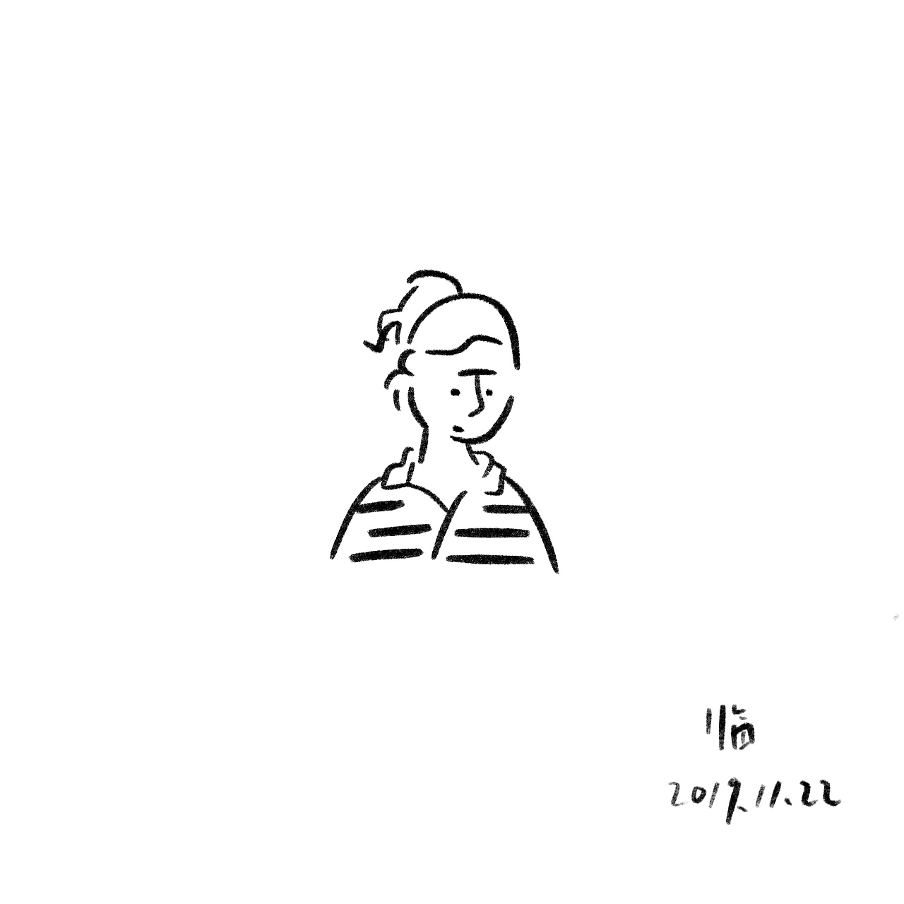 临摹Yu Nagaba简笔人物画—半身人物，单人与群组（图ZMTkxMDU4NzI0） - 创作习作 - 站酷设计师Chenmemoandlife原创素材 - 站酷ZCOOL