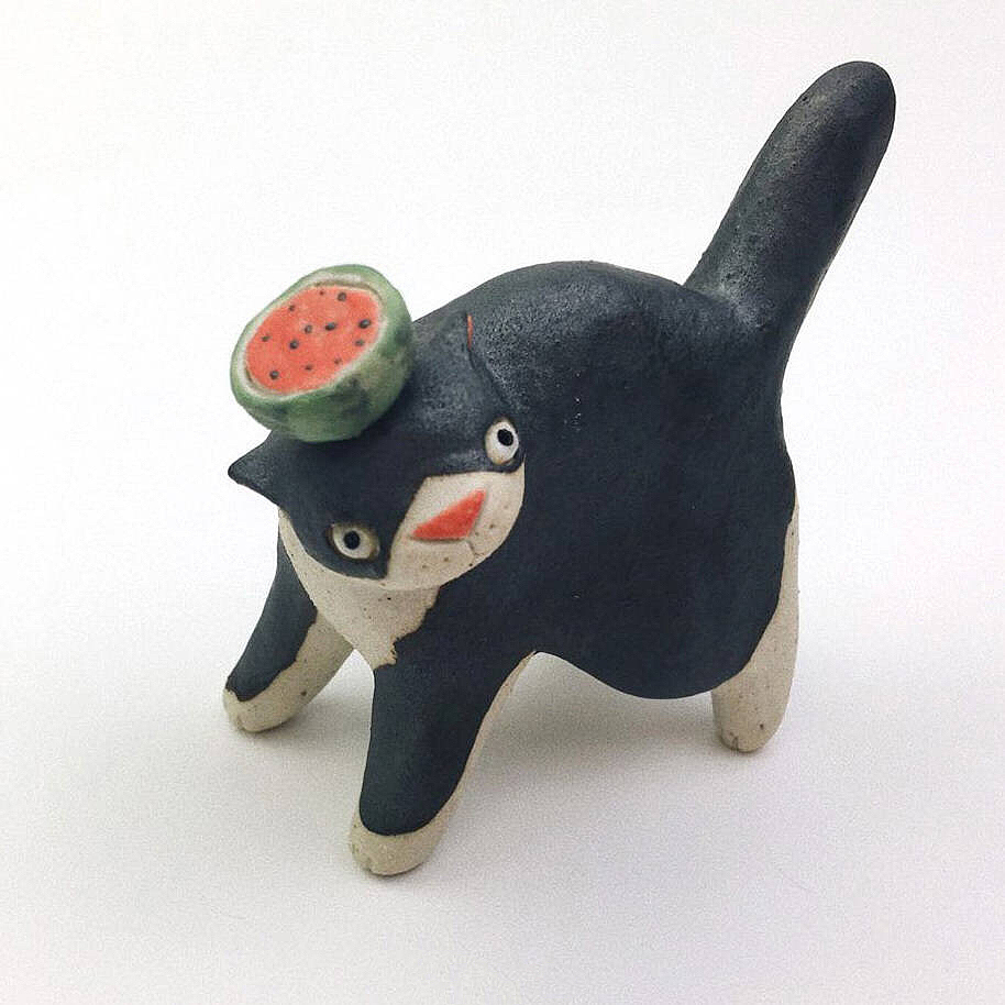 熊撼林手捏猫陶偶 ——《顶瓜瓜》（图ZMTIyMTQ5MTA0） - 手办/模玩 - 站酷设计师熊撼林原创素材 - 站酷ZCOOL