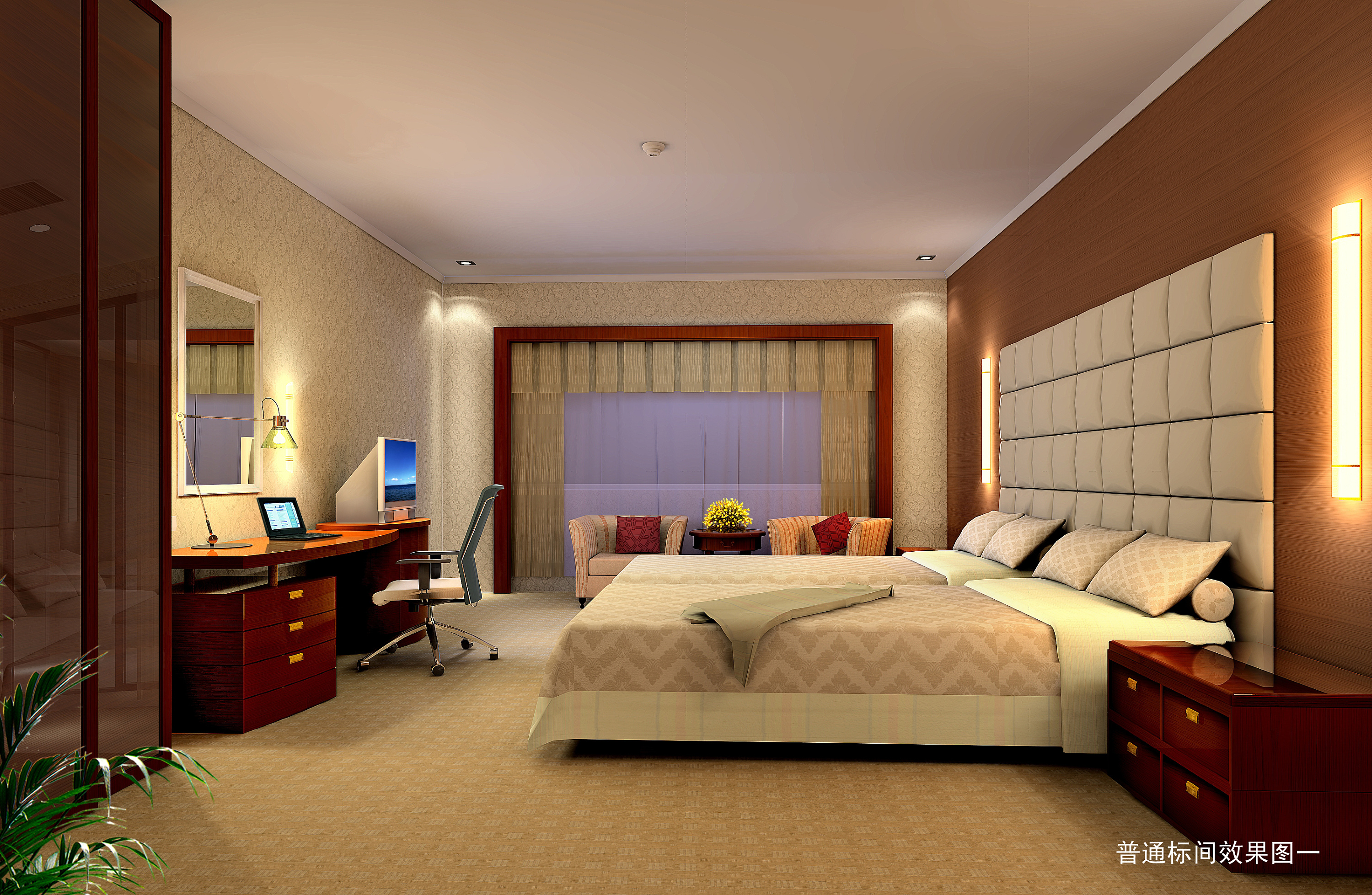 天地人酒店室内空间装修设计效果图-成都专业酒店设计