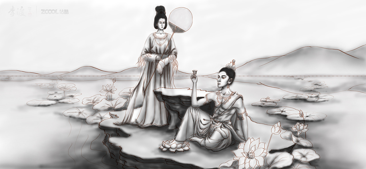 侍酒图（图ZMjU0NzAzNzY0） - 海报 - 站酷设计师一云月原创素材 - 站酷ZCOOL