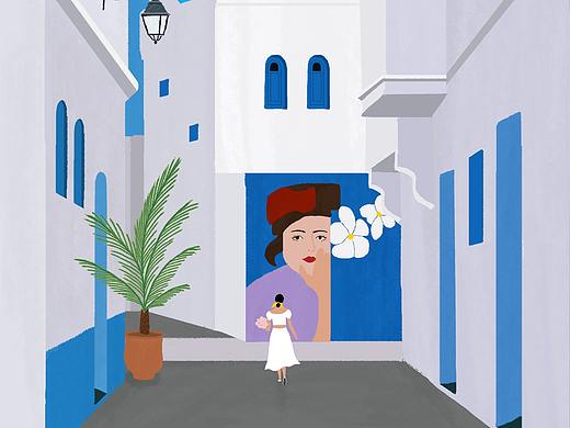 摩洛哥插画｜艺术小镇艾西拉