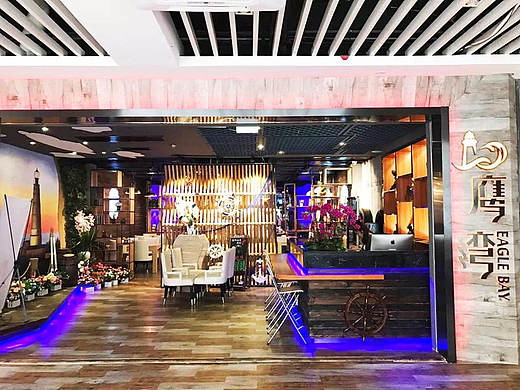 广州餐厅设计公司 兴盛路鹰湾广州海鲜餐厅设计装修