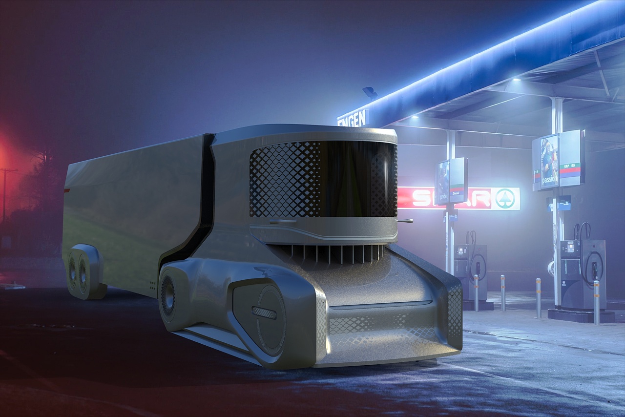 2020青春答卷概念智慧物流车