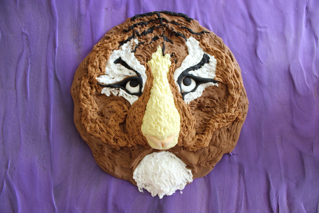 老虎粘土浮雕画-教程奉上