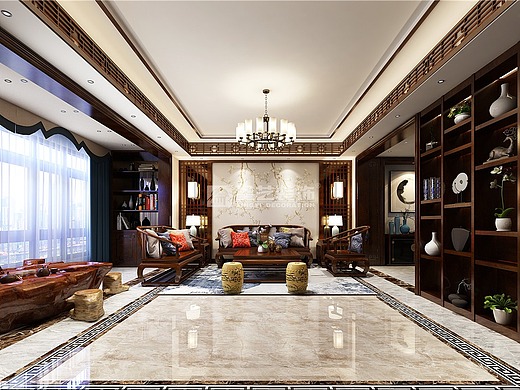 贵阳别墅装修设计,350平新中式风格案例落地!