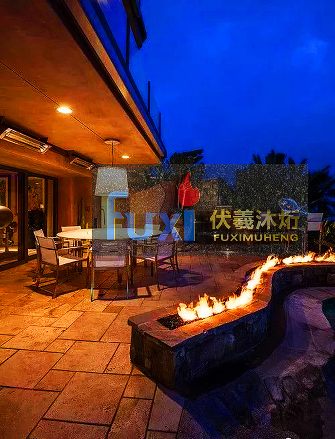 户外水中火景伏羲燃气壁炉 液化气 天然气燃气壁炉火炬