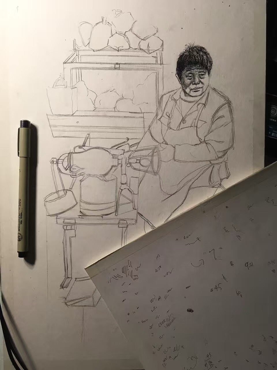 人物钢笔画《米老头》（图ZNTk3NDkzMjg=） - 绘画 - 站酷设计师笔尖陌生人原创素材 - 站酷ZCOOL