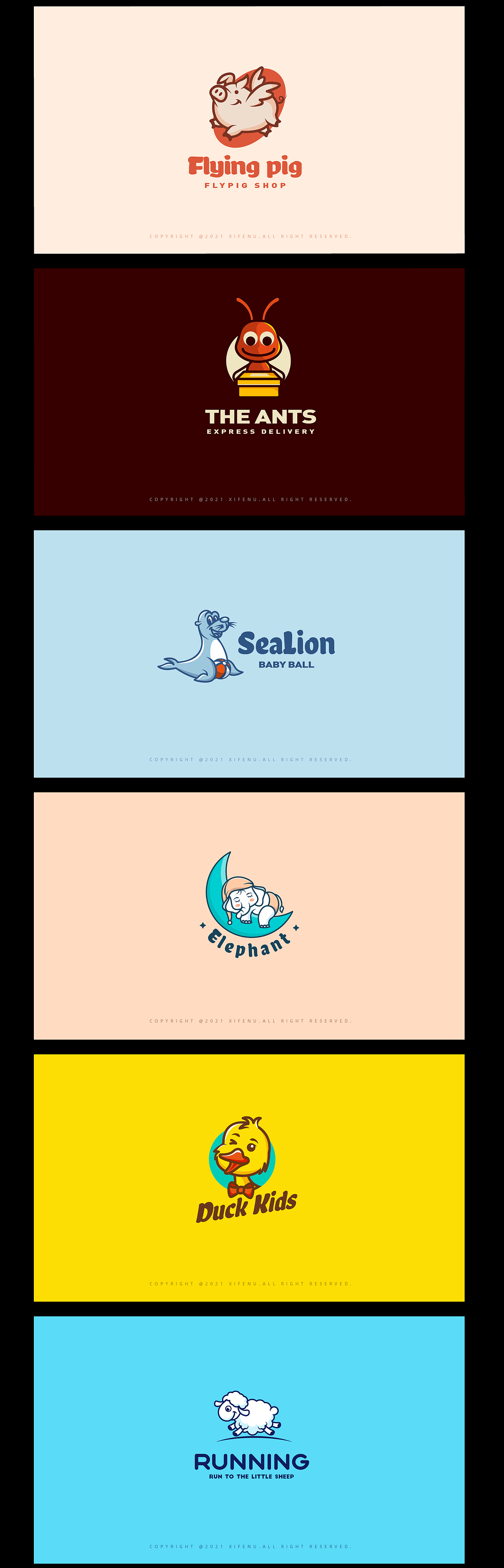 LOGO-卡通可爱动物合集