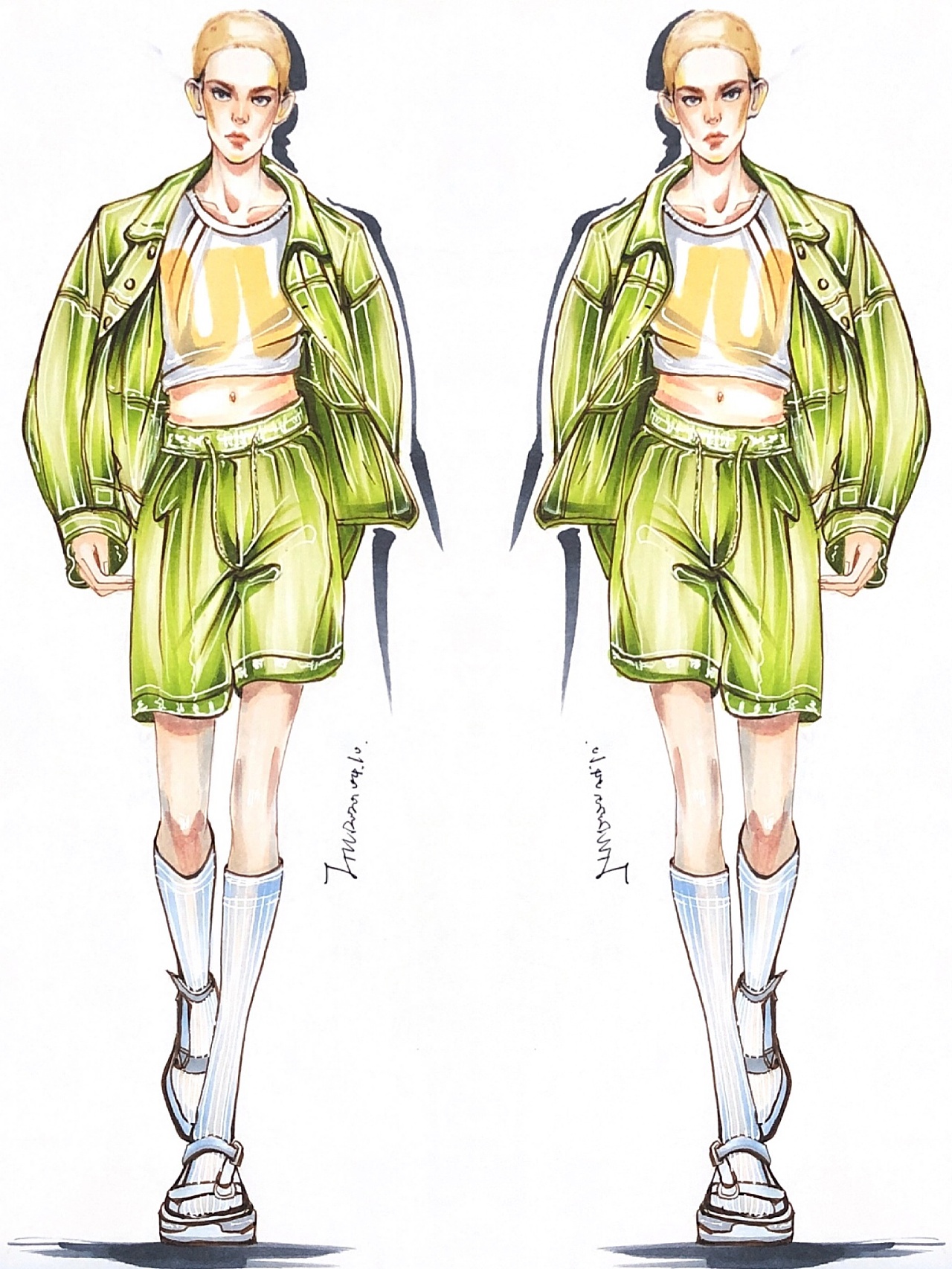 手绘服装效果图