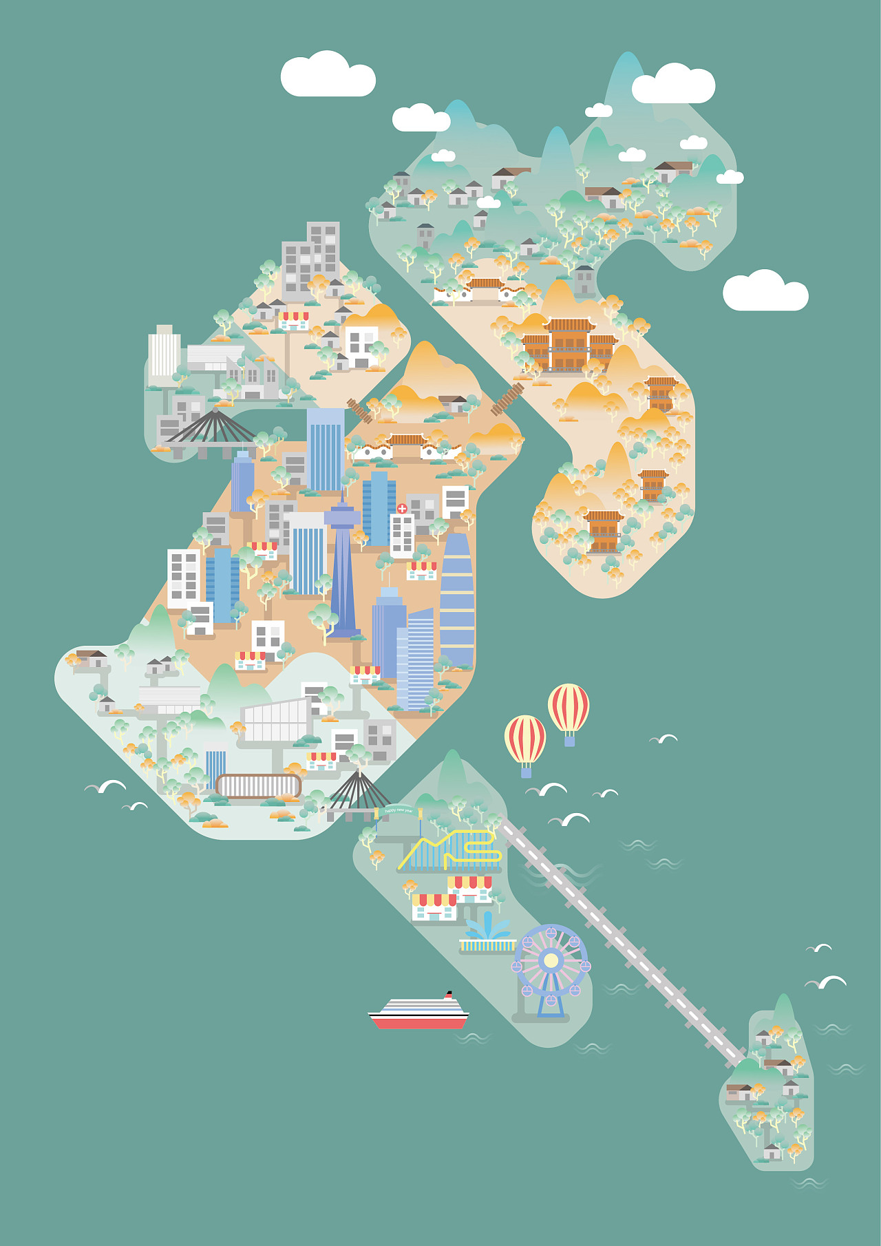 ai插画练习-小地图