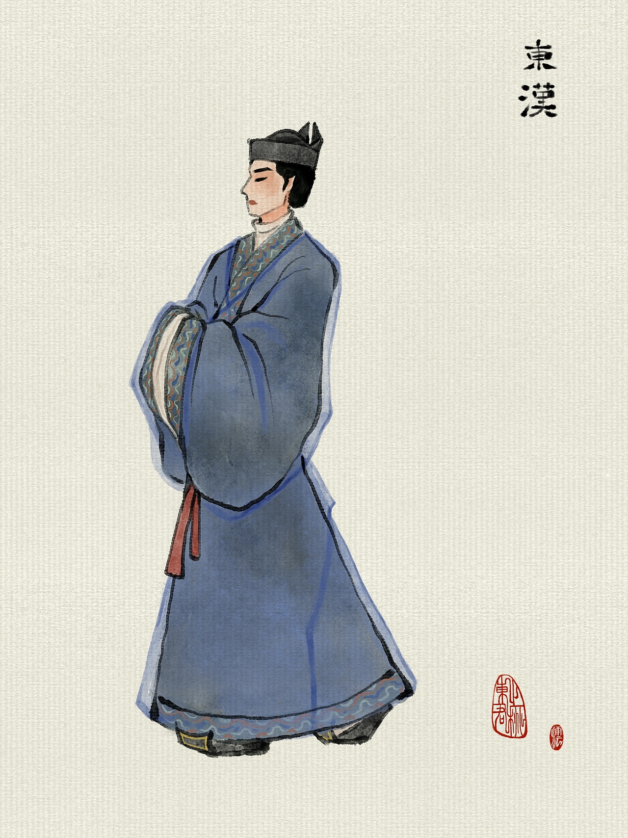古风 国画人物 装束复原 -汉民族历朝代服饰（图ZMjU2NzM1MTA4） - 商业插画 - 站酷设计师东君之桃原创素材 - 站酷ZCOOL