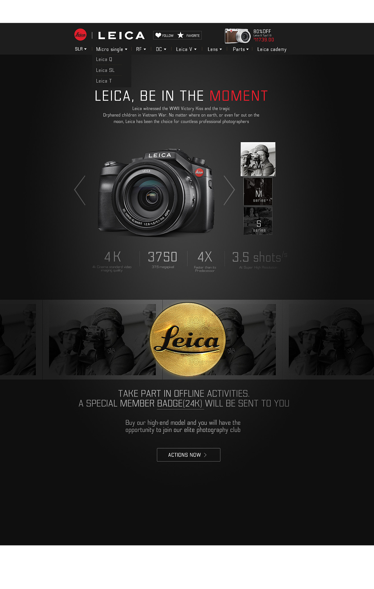 Leica莱卡相机页面设计（提案）（图ZNDY5MzEwNDQ=） - 电商 - 站酷设计师大熊的夏天原创素材 - 站酷ZCOOL