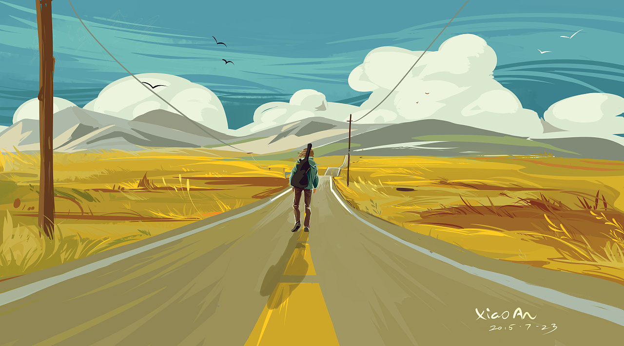 时间无言,如此这般|插画|创作习作|小岸小菜刀 - 原创作品 - 站酷